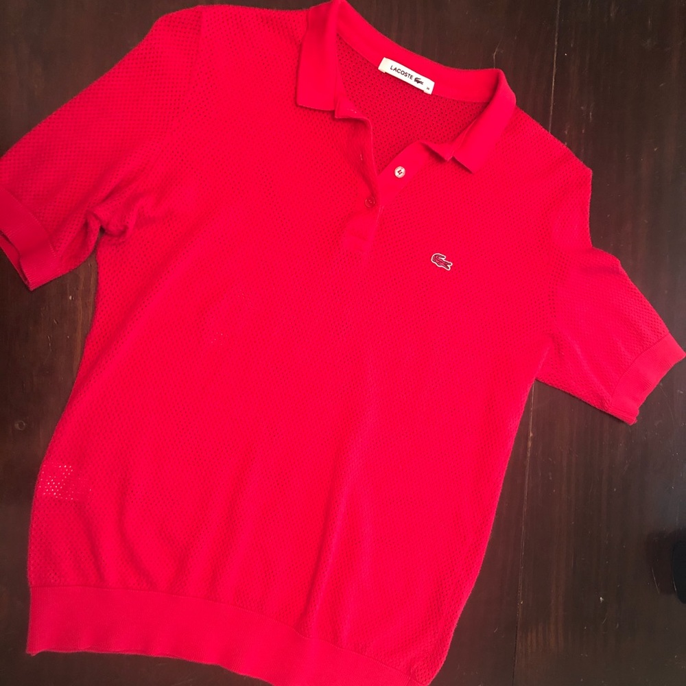 Lacoste pink polo women.euro size 38.